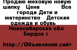 Продаю меховую новую шапку › Цена ­ 1 000 - Все города Дети и материнство » Детская одежда и обувь   . Новосибирская обл.,Бердск г.